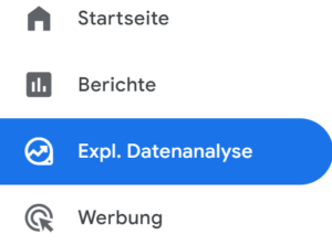 Grafik zu Schritt 1 der explorativen Datenanalyse in Google Analytics 4.